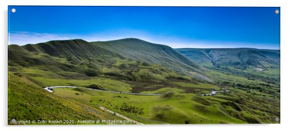 Pano of Mam Tor Acrylic by Colin Keown