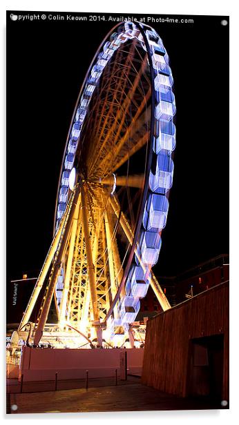  Liverpool Wheel at Night Acrylic by Colin Keown