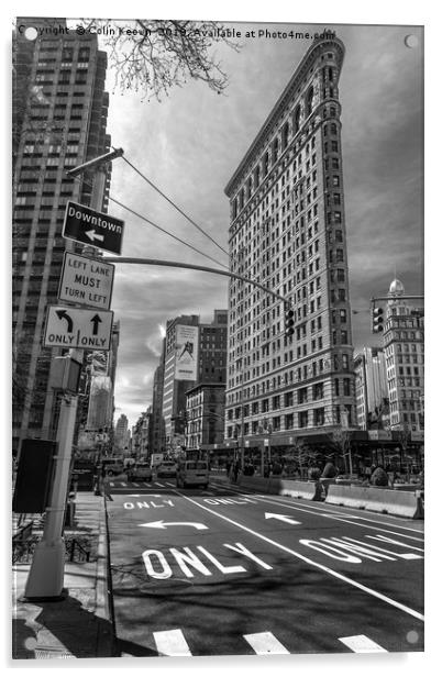 Flatiron Building Acrylic by Colin Keown