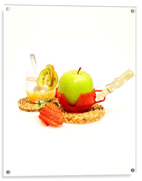Juicy Fruity Fruit Acrylic by Abigail Long