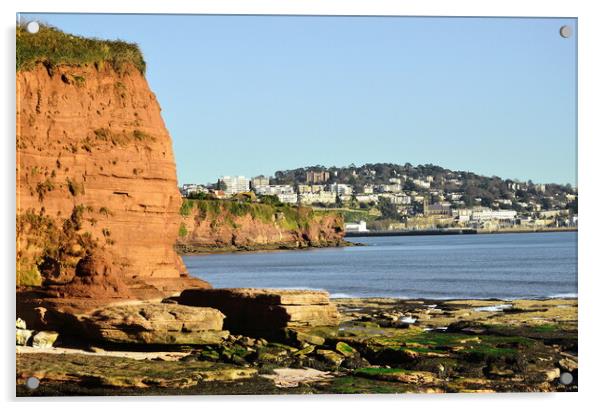 View of Torquay from Paighton Acrylic by Bryan 4Pics
