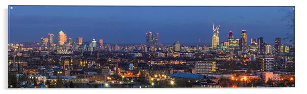 London Skyline Acrylic by Jan Venter