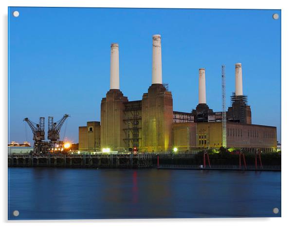 Battersea Power Station Acrylic by Jan Venter
