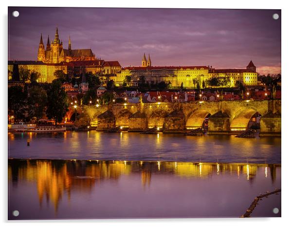 Prague Castle Acrylic by Jan Venter