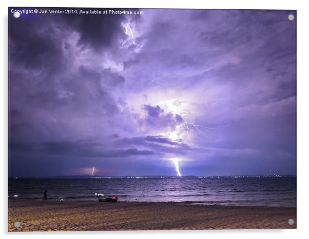 Lightning Acrylic by Jan Venter