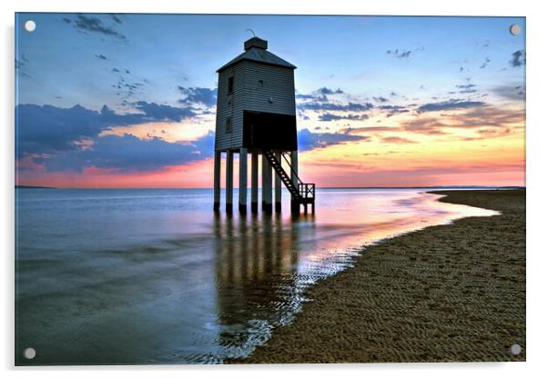 Burnham On Sea Low Lighthouse Somerset Acrylic by austin APPLEBY