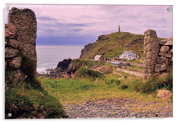  CAPE CORNWALL HEADLAND Acrylic by austin APPLEBY