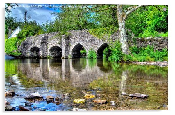  Bury Bridge And Ford Exmoor Acrylic by austin APPLEBY