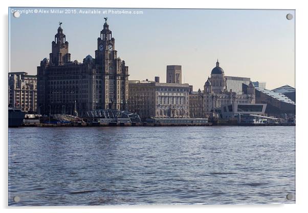  Liverpool Skyline Acrylic by Alex Millar