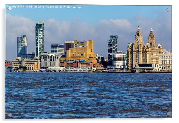  Liverpool Skyline Acrylic by Alex Millar