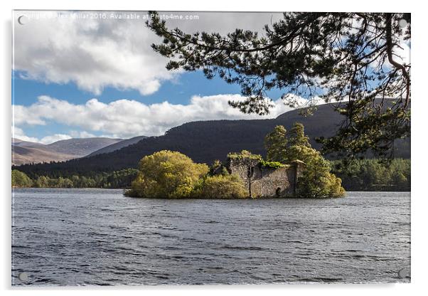 Castle On The Loch Acrylic by Alex Millar