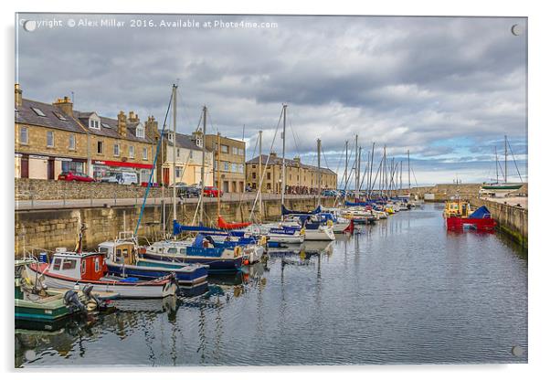 The Lossiemouth Harbour Acrylic by Alex Millar