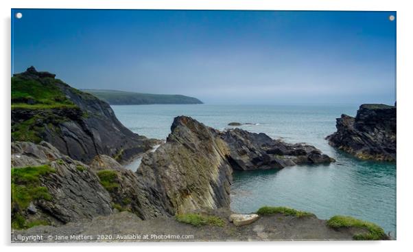 Rugged Coast Acrylic by Jane Metters