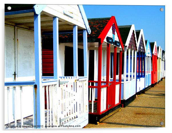 Southwold Beach Huts Acrylic by Megan Winder