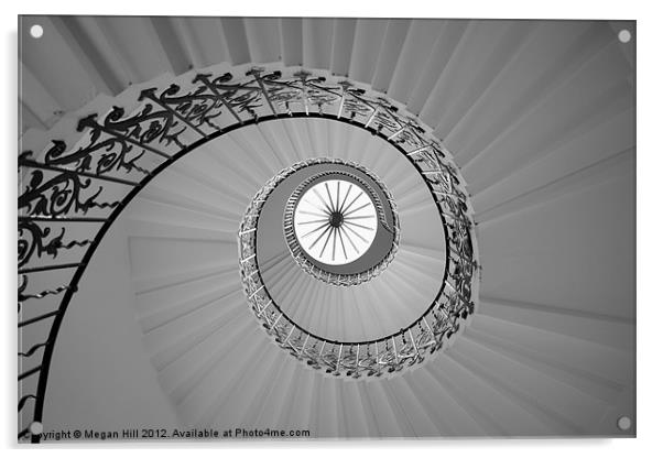 The Spiral Staircase Acrylic by Megan Winder