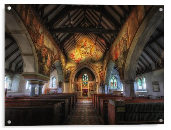 Berwick Church Acrylic by Michael Baldwin