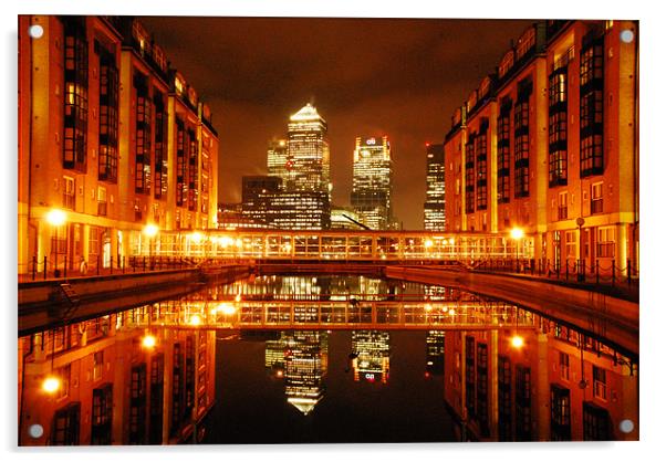 Canary Wharf, London, Evening Images Acrylic by Allen Gregory