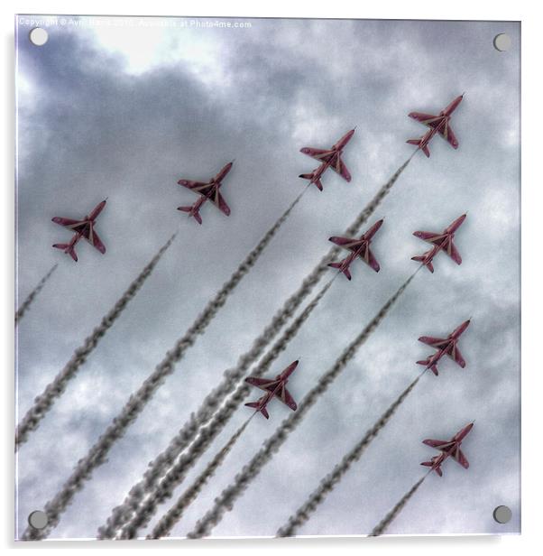  Red Arrows Acrylic by Avril Harris