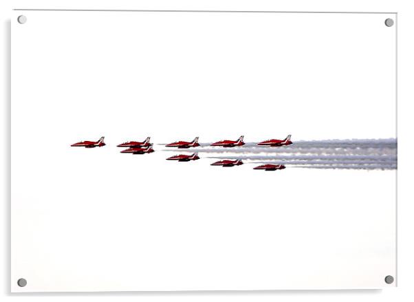 Red Arrows 2014 Acrylic by Claire Hartley