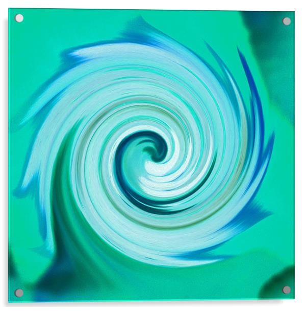 blue swirl Acrylic by carin severn