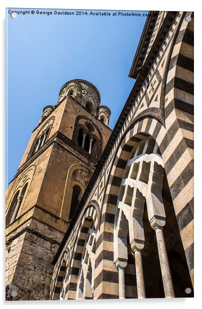 Amalfi Bell Tower & Arches Acrylic by George Davidson