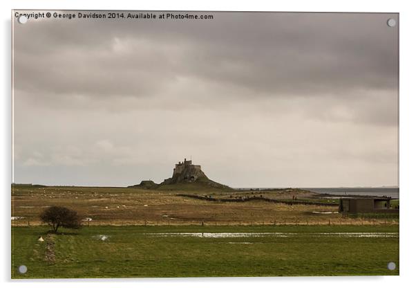 Lindisfarne Castle View Acrylic by George Davidson