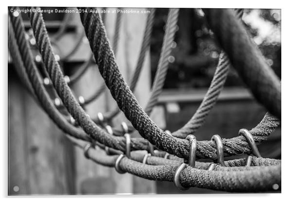 Rope Walkway Acrylic by George Davidson