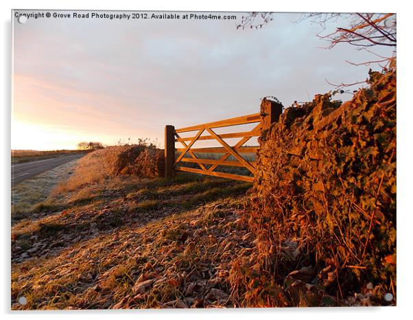 Frosty Cotswold Acrylic by Grove Road Photography
