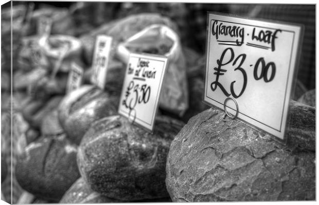 West Malling Market - The price of bread Canvas Print by Jonathan Pankhurst