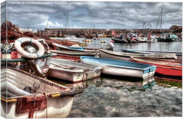 Mevagissey, outer harbor Canvas Print by Jonathan Pankhurst