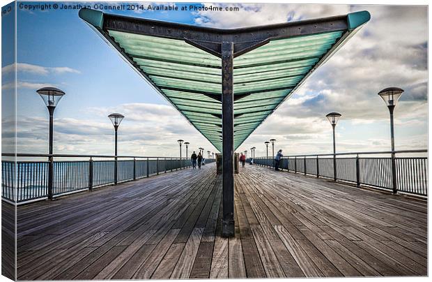 Boscombe Pier Bournemouth Canvas Print by Jonathan OConnell