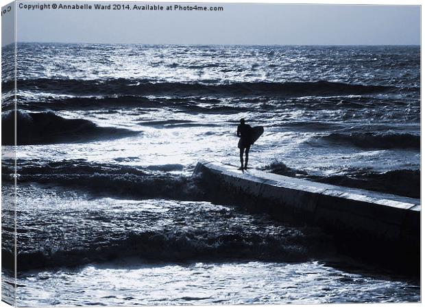 Shanklin Surfer Canvas Print by Annabelle Ward