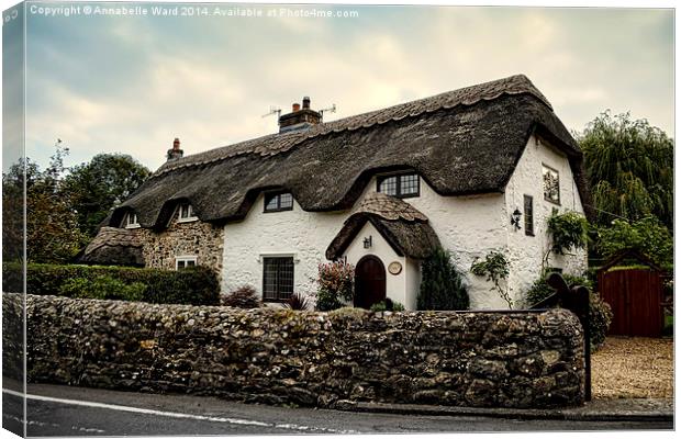 Country Cottage Thatched. Canvas Print by Annabelle Ward