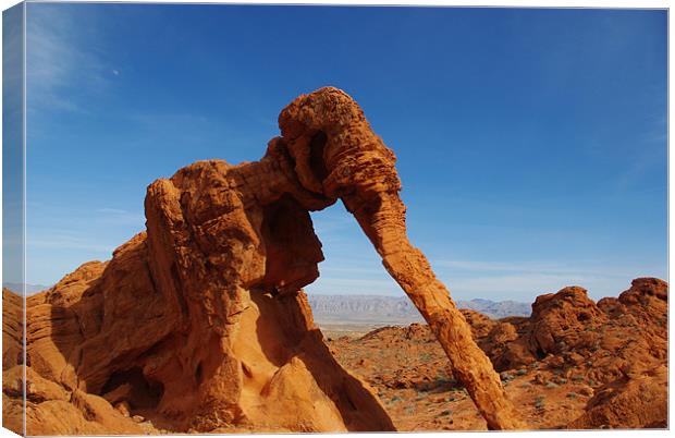 Elephant Rock, Valley of Fire, Nevada Canvas Print by Claudio Del Luongo