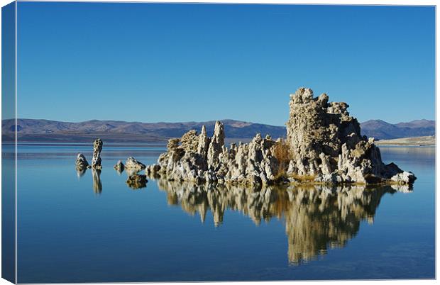 Tufa island, Mono Lake, California Canvas Print by Claudio Del Luongo