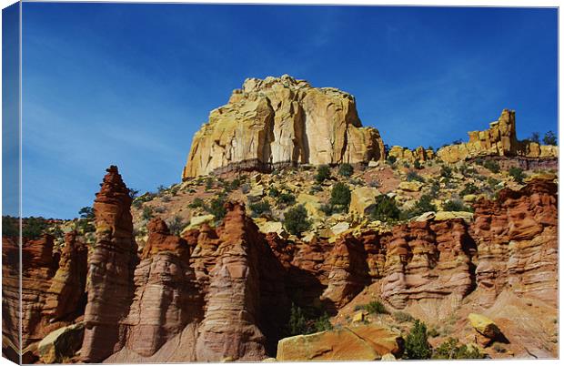 Fantastic colors in rock towers and walls Canvas Print by Claudio Del Luongo