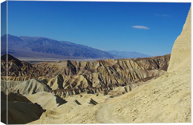Hiking trail, Death Valley Canvas Print by Claudio Del Luongo