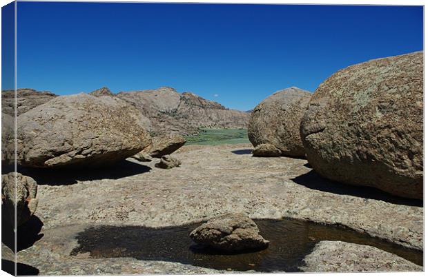 Split Rock, Wyoming Canvas Print by Claudio Del Luongo