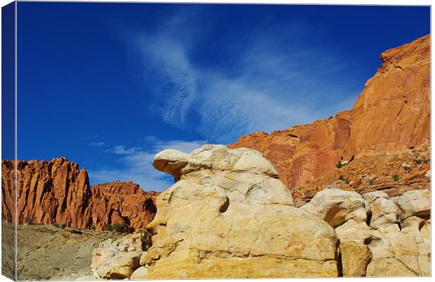 Ambiguous rock formation Canvas Print by Claudio Del Luongo