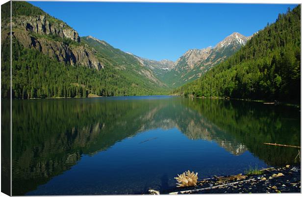 Beautiful Lake McDonald, Montana Canvas Print by Claudio Del Luongo