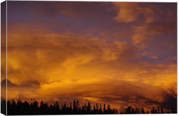 Powerful evening clouds, Colorado Canvas Print by Claudio Del Luongo