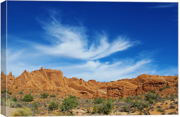 Bizarre rocks under bizarre skies Canvas Print by Claudio Del Luongo