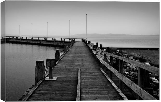 Roskilde Harbour Pier, Denmark Canvas Print by Sophie Martin-Castex