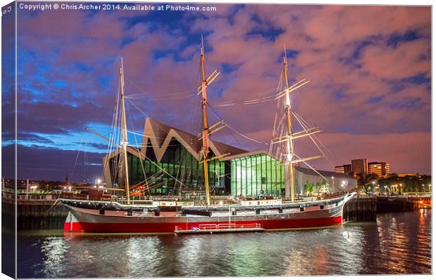  Riverside Museum Tall Ship Canvas Print by Chris Archer