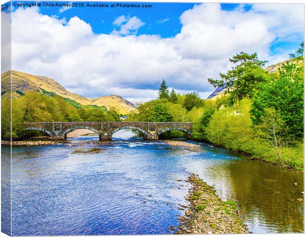 River Gearr Abbhainn Canvas Print by Chris Archer