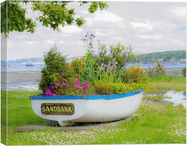  Sandbank Boat Canvas Print by Chris Archer