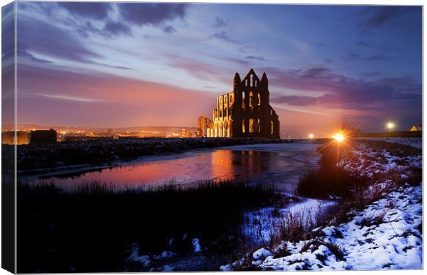 Whitby Abbey Canvas Print by mark davis