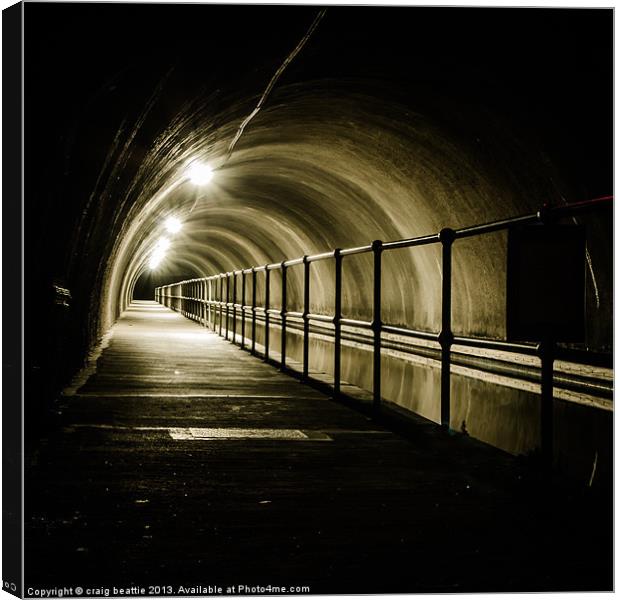 Dark Tunnel Canvas Print by craig beattie