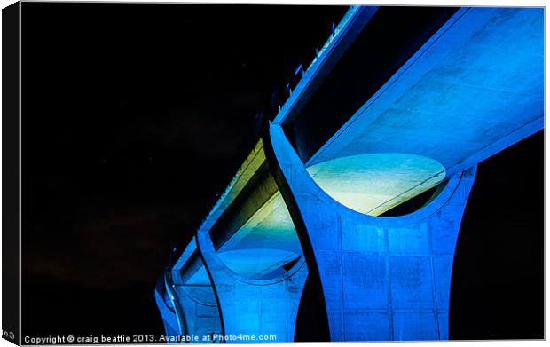 Blue Wheel Underside Canvas Print by craig beattie