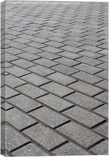 Paving Lines Canvas Print by craig beattie